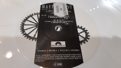 Masterboy Fall In Trance Vinilo Maxi Blanco Limited Germany 1