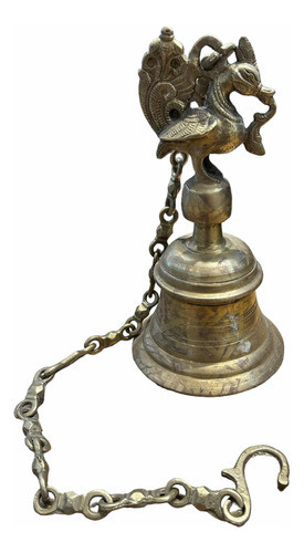Campana De Bronce Macizo Nro 3-importado De La India 0