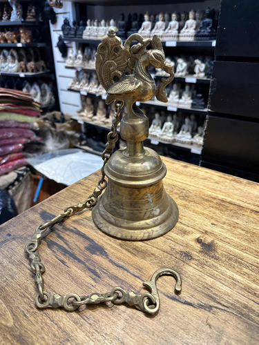 Campana De Bronce Macizo Nro 3-importado De La India 1