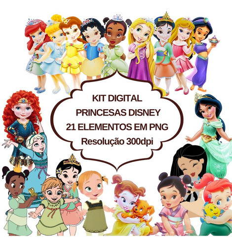 Kit Digital Princesas Baby #20 0