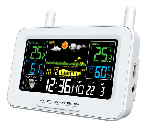 Relógio Meteorológico//monitor, Alarme, Alerta, Relógio//ar 1