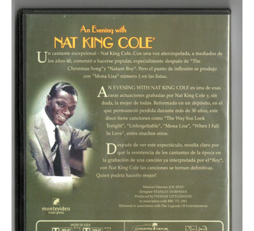 Nat King Cole - An Evening Dvd Original Nuevo 1