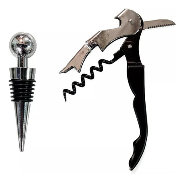 Set De Vino 2 Piezas Caja Carton Rigido Destapador 1 Set De Vino 2 Piezas Caja Carton Rigido Destapador 1