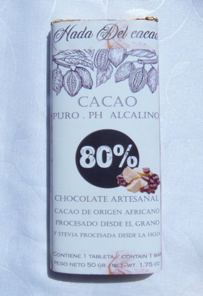 Tableta De Chocolate 80% Cacao Sin Azucar Stevia Keto Vegano 1 Tableta De Chocolate 80% Cacao Sin Azucar Stevia Keto Vegano 1