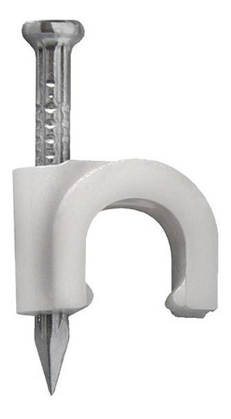 Fixa Cabos Miguelão C/ Prego  Pct 100 Un Fio Coaxial  E Rg06 0