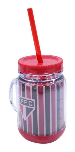 Caneca Com Tampa E Canudo São Paulo 420ml Oficial 1