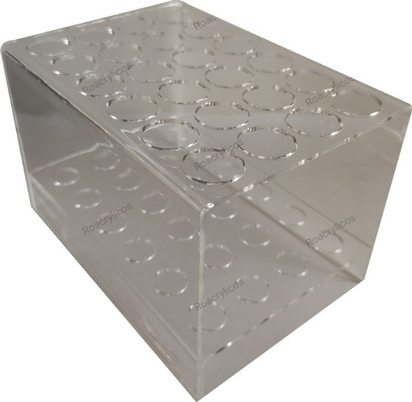 Estante Acrílico 24 Furos  X 17 Mm Diâmetro 0 Estante Acrílico 24 Furos  X 17 Mm Diâmetro 0