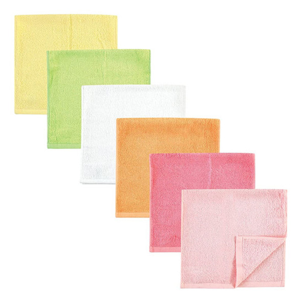 Hudson Baby Baby Rayon De Bamboo Burpcloth 6pk, Citrus, One 0