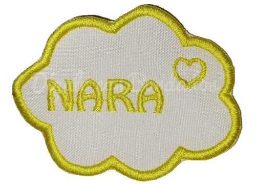 Aplique Bordado Nube Con Corazón Personalizado X2 Unidades 0