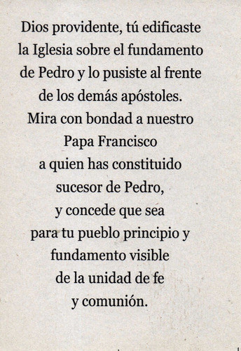 Estampita Papa Francisco Con Frase Nº 1 1