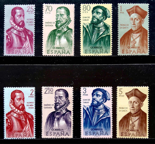 España. Sellos Forjadores De América Años 1960 Y 1962 1