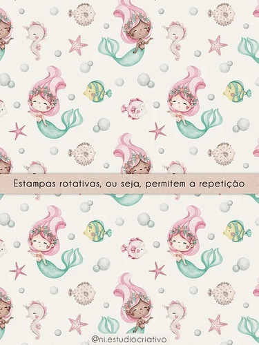 Kit Digital Sereias Em Aquarela 1