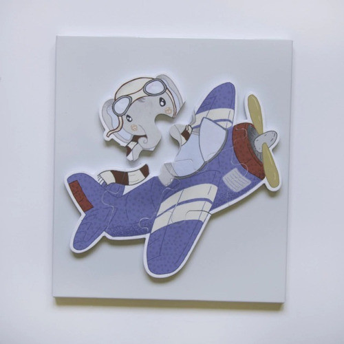 Puzzle Rompecabezas Imantado Goma Eva Avion Djur Kids 1