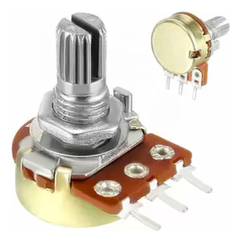 (10x) Potenciômetro Linear Wh148-1 10k L15 3t 0