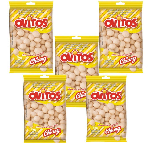 Kit 5 Pacotes Amendoim Ovinhos Ovitos 1kg Oficial - Chiang 0