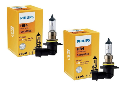 Par De Lamparas Philips Hb4 9005prc1 12v 51w +30% Mas De Luz 0
