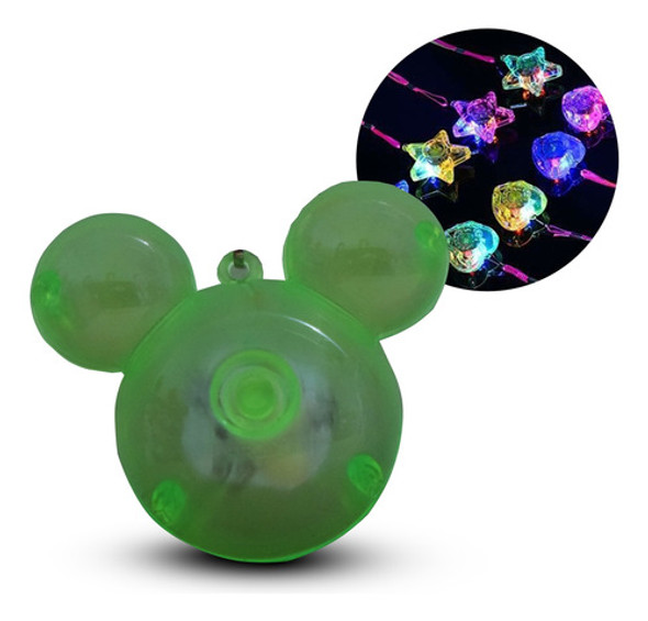 12 Collares Colgante Led Mickey Carioca Fiesta Cotillon 0