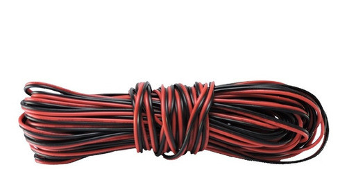 Cable Bipolar De 0,5mm 24 Awg Rojo Y Negro Tira Led X50m 0