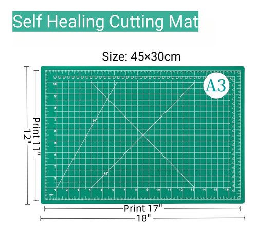 Cutter Rotativo 45cm Y Set De Tapete Auto-sanador Para Costu 1