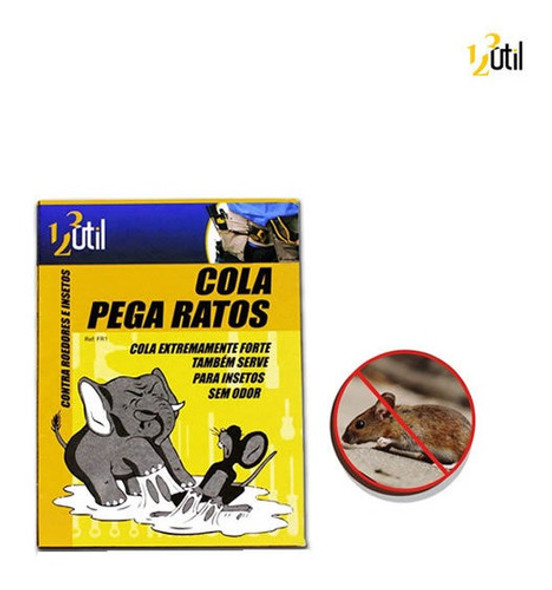 Cola Pega Rato Armadilha Contra Roedores Ratoeira Adesiva 0
