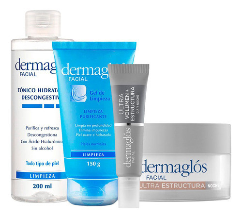 Kit Facial Dermaglós Rutina Experta De Noche Ultraestructura 0