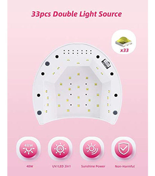 Lámpara De Uñas Led Uv, Lámpara De Uñas Uv De Gel Sunuv, Luz 1