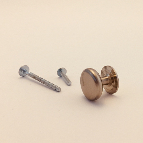 Tirador Para Mueble Botón  Liso Nickel Mate 0
