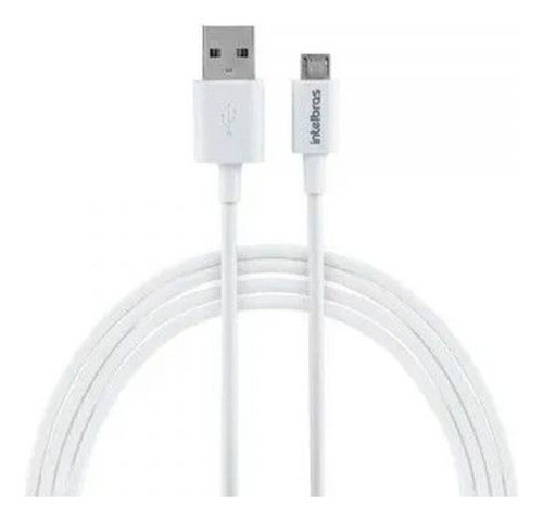 Cabo Usb 2.0 Para Micro Usb 1,2m Pvc Branco - Intelbras 0