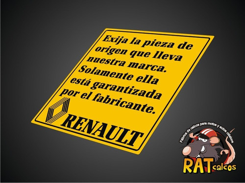 Calco Renault 5 / Pieza De Origen 0