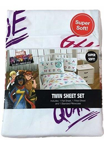 Franco Marvel Rising Juego De Sabanas 3 Piezas 1