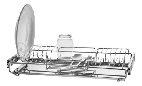 Escorredor De Prato Corrediça Deslizante Bandeja Inox 67cm 0