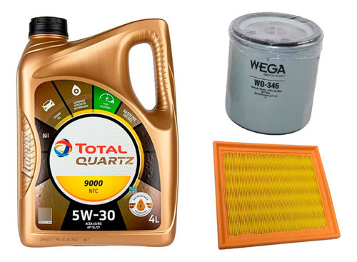 Kit Filtros Vw Golf Vii 1.4 Tsi + Aceite Total 9000 5w30 4l 0