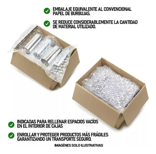 Rollo De Embalaje Para Bolsas De Aire Burbuja 300 Mts 1