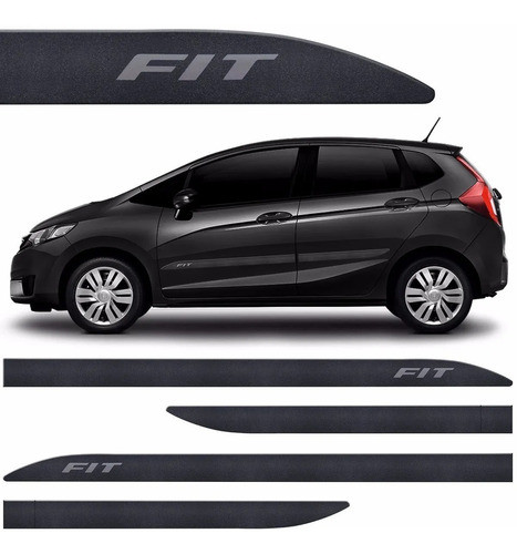 Friso Lateral Porta Honda New Fit Cinza Barium 2009 A 2016 0