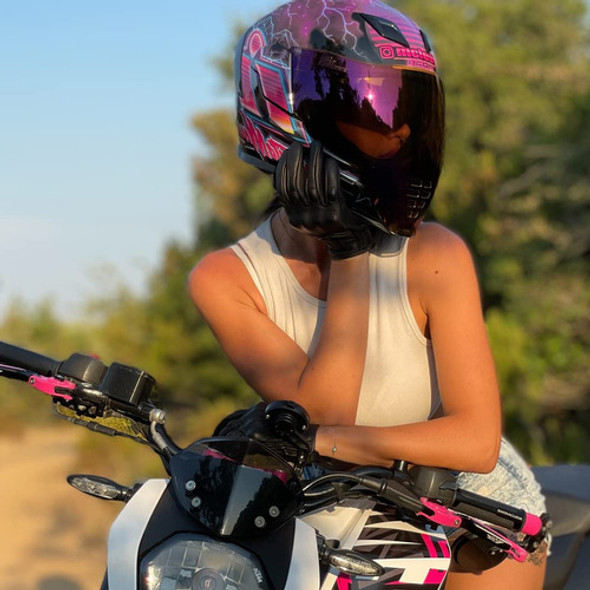 Harssidanzar Guantes De Motocicleta De Cuero, Guantes De Mot 1