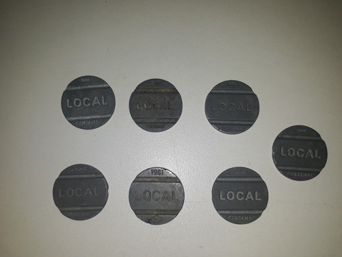 Lote 7 Fichas Telefônicas Diversos Anos (coleção Numismata) 0