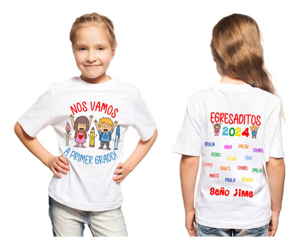 Plantillas Diseños Egresaditos 2024 Remeras #23 Primer Grado 0