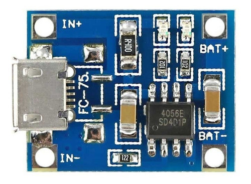 Modulo Arduino Carga Tp4056 Micro Usb 5v 1a 1