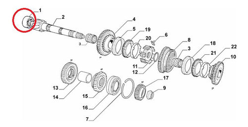 Rodamiento Arbol Secundario Cronos 1.3 Orig Mopar 46760768 1
