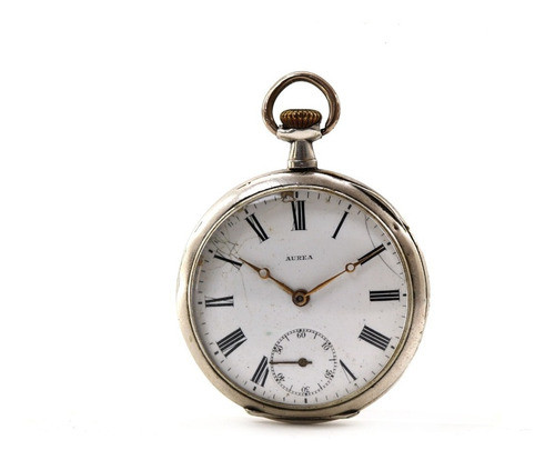 Relogio De Bolso Aurea Prata 800 Antique Colecionador J23114 1