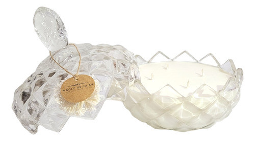 Vela Soja Aromática Caramelera Vidrio Luxury Piña Gigante 0