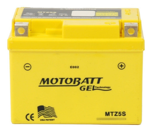 Bateria Motobatt Mtz5s Hero Ignitor 125 Etz-4 Ytx4l Yb4l 1