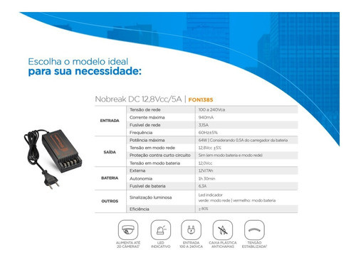 Fonte Nobreak 12v/5a - Ative Link 1