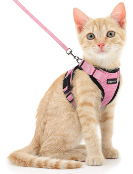 Arnés Rosa Xs Con Correa Ajustable Para Paseos Seguros 0