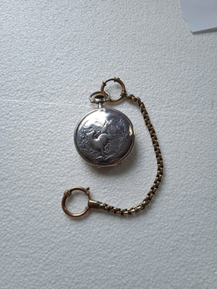 Antiguo Reloj Bolsillo Longines Plata 900 0