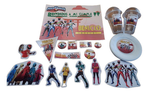 Power Rangers Kit Cumpleaños Impreso Y Personalizado 0