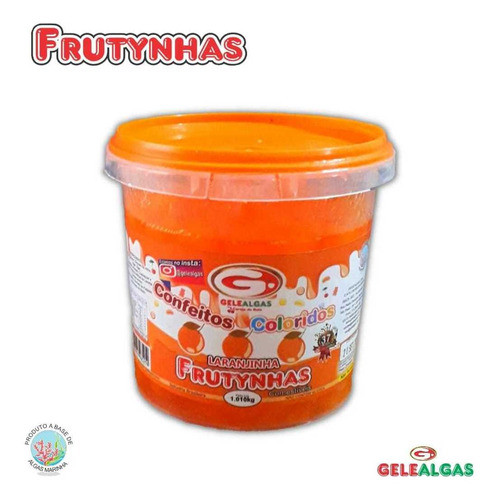 Confeitos Frutynhas Laranja 1,01 Kg Gelealgas 0