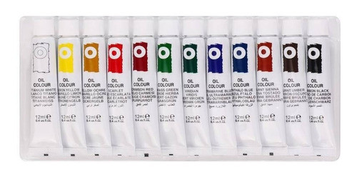Kit Pintura Tela - Tinta Oleo + Tela 40x50 + Pincel + Gode 1