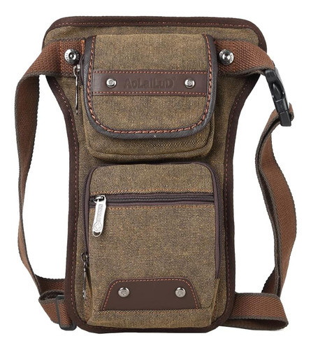 Bolso De Pierna De Lona Para Viajes Senderismo. Marron 27 0