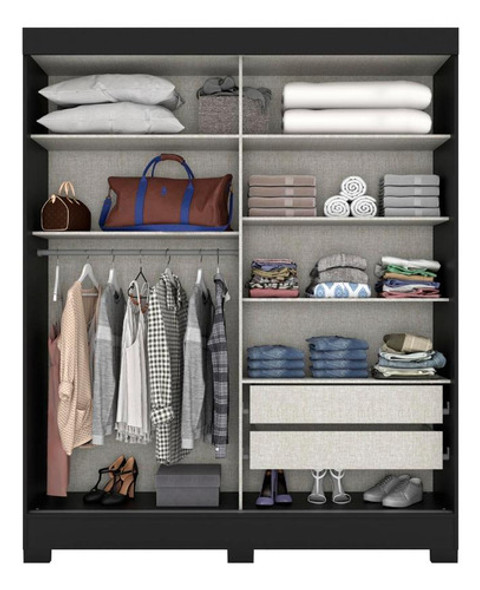 Placard 2 Puertas Mdp B66 C/espejo 1